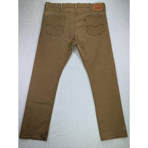 Levis 514 Straight Fit Brown/Tan 39W 32L Jeans (Inner Tags Removed) - Picture 7 of 8